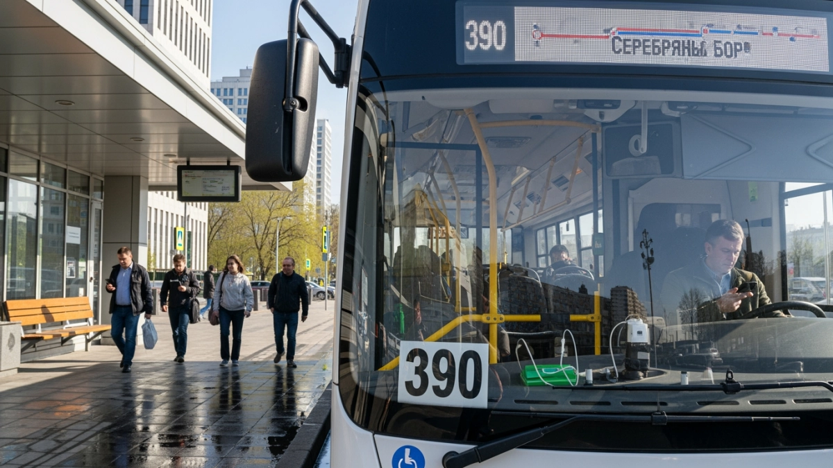 Автобус №390 до Серебряного бора открыл сезон: 340 тысяч поездок в прошлом году