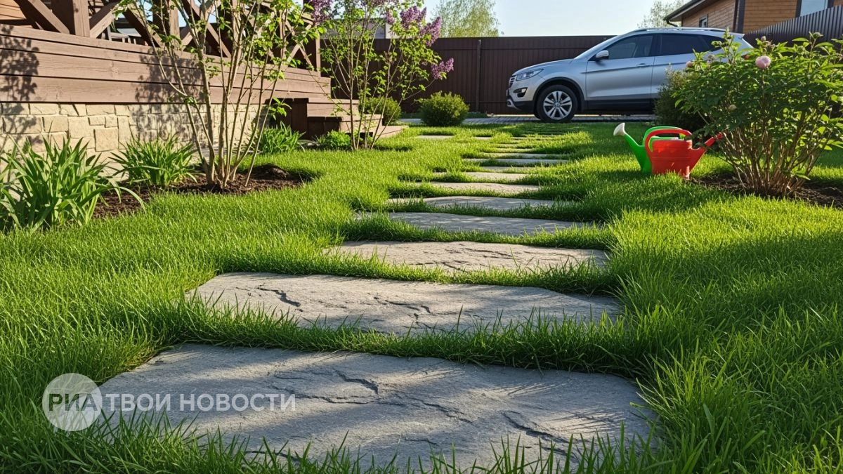 Забудьте про скучный бетон на даче: сделал стильные дорожки из подручных средств и сэкономил целое состояние