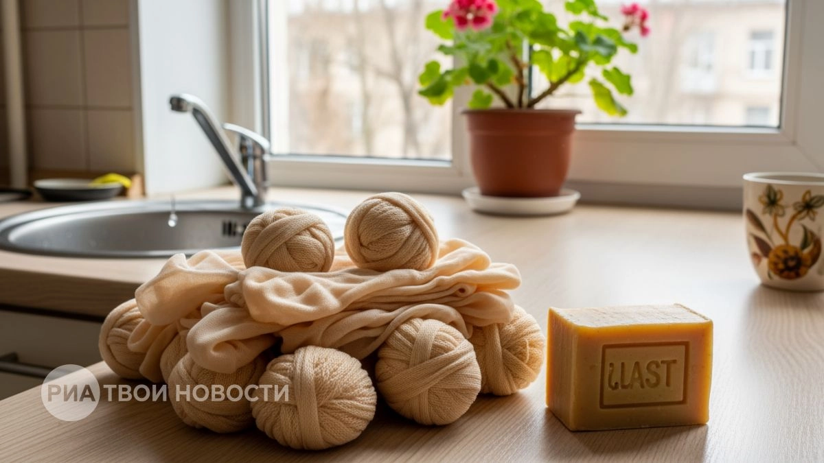 Больше не трачу деньги на губки для посуды: нашла бесплатную замену из колготок которая моет намного чище