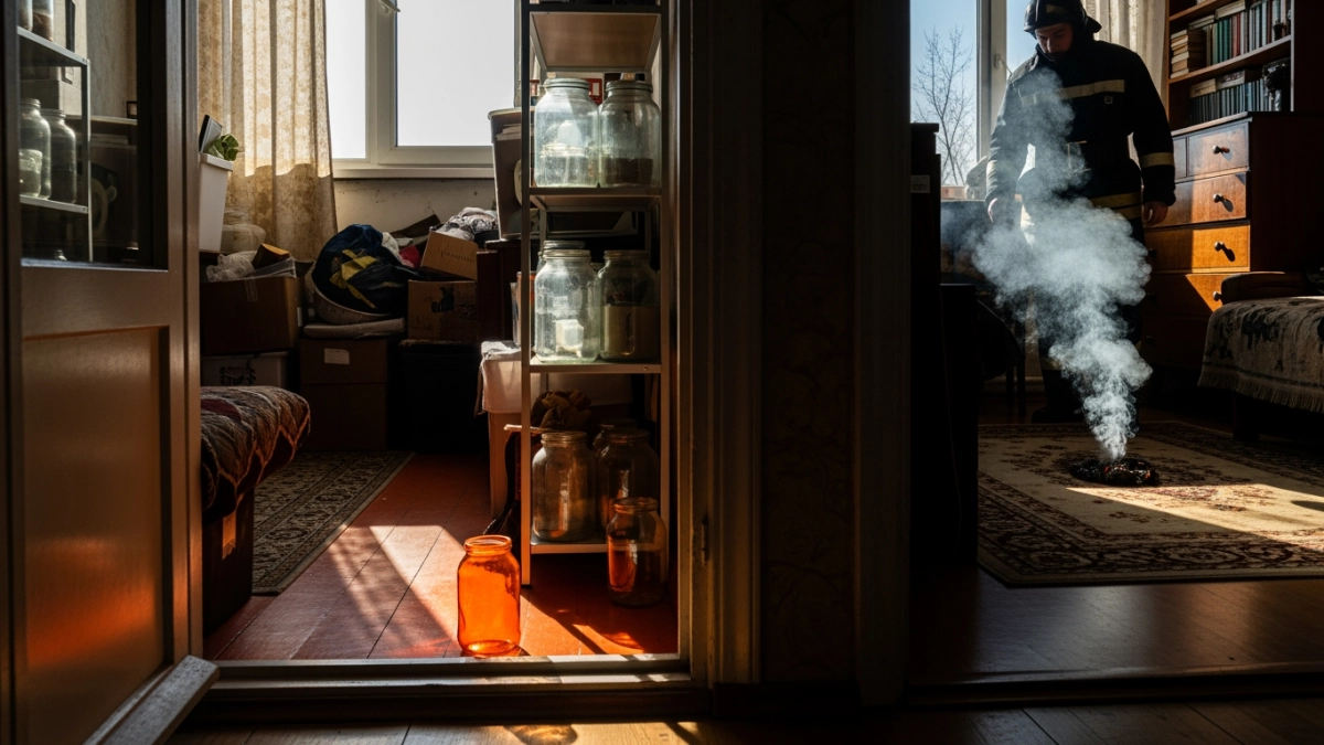 Банки на балконе сожгли квартиру на 9-м этаже в Челябинске