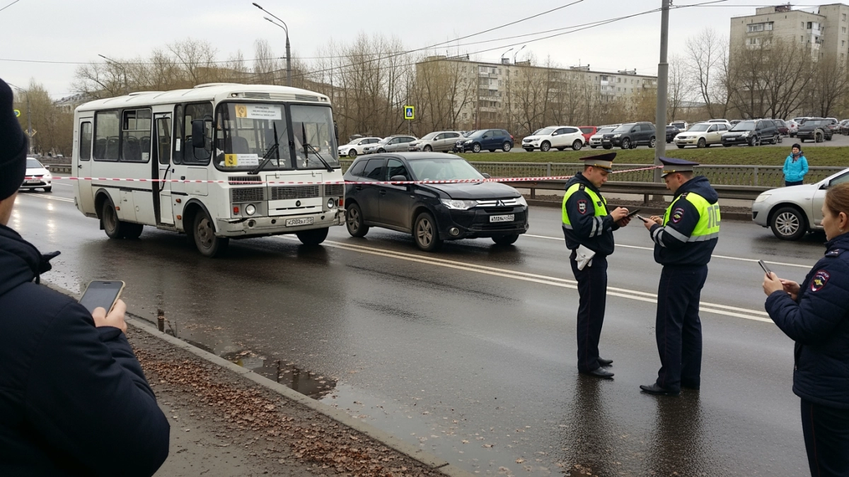 Mitsubishi выехал на встречку и врезался в автобус: 11 пострадавших в Ярославле