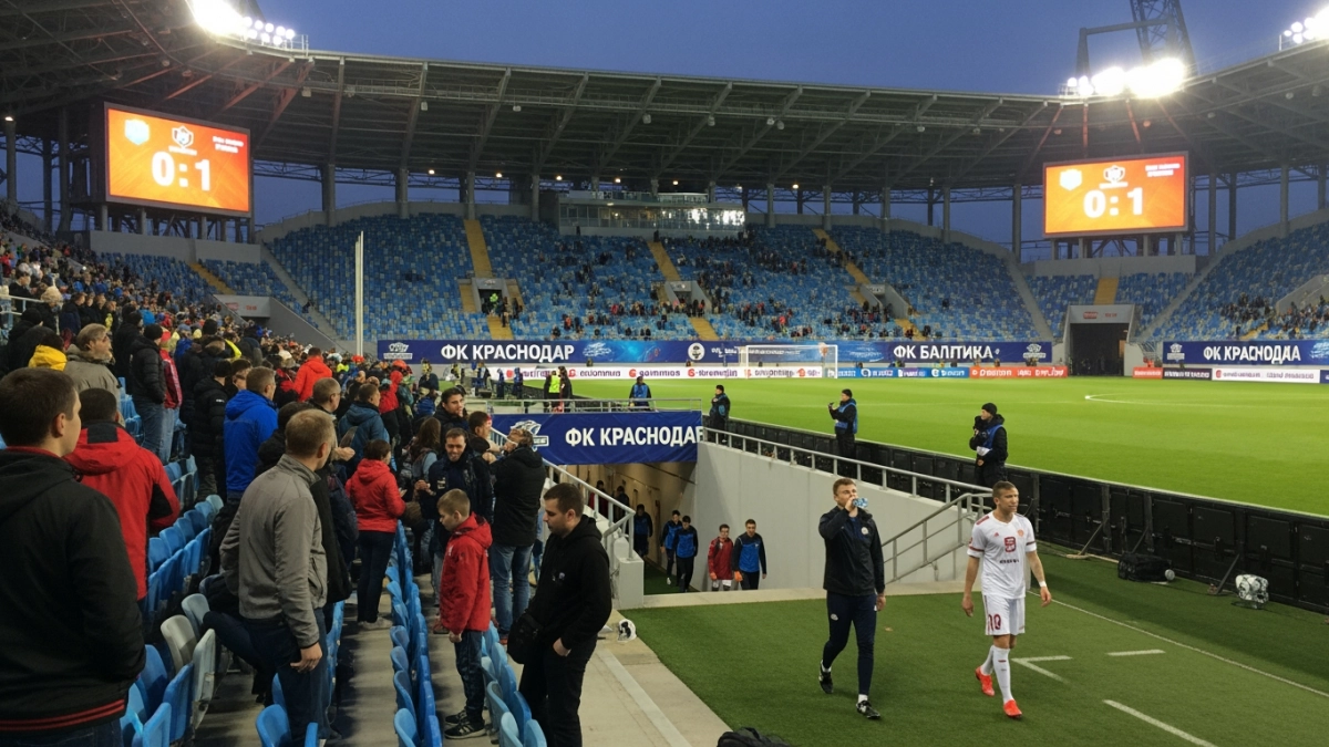 Бевеев с дальней дистанции открыл счёт в матче «Краснодар» — «Балтика»