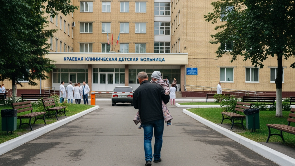 Отцу пришлось нести ребёнка-инвалида на руках из-за шлагбаума во Владивостоке