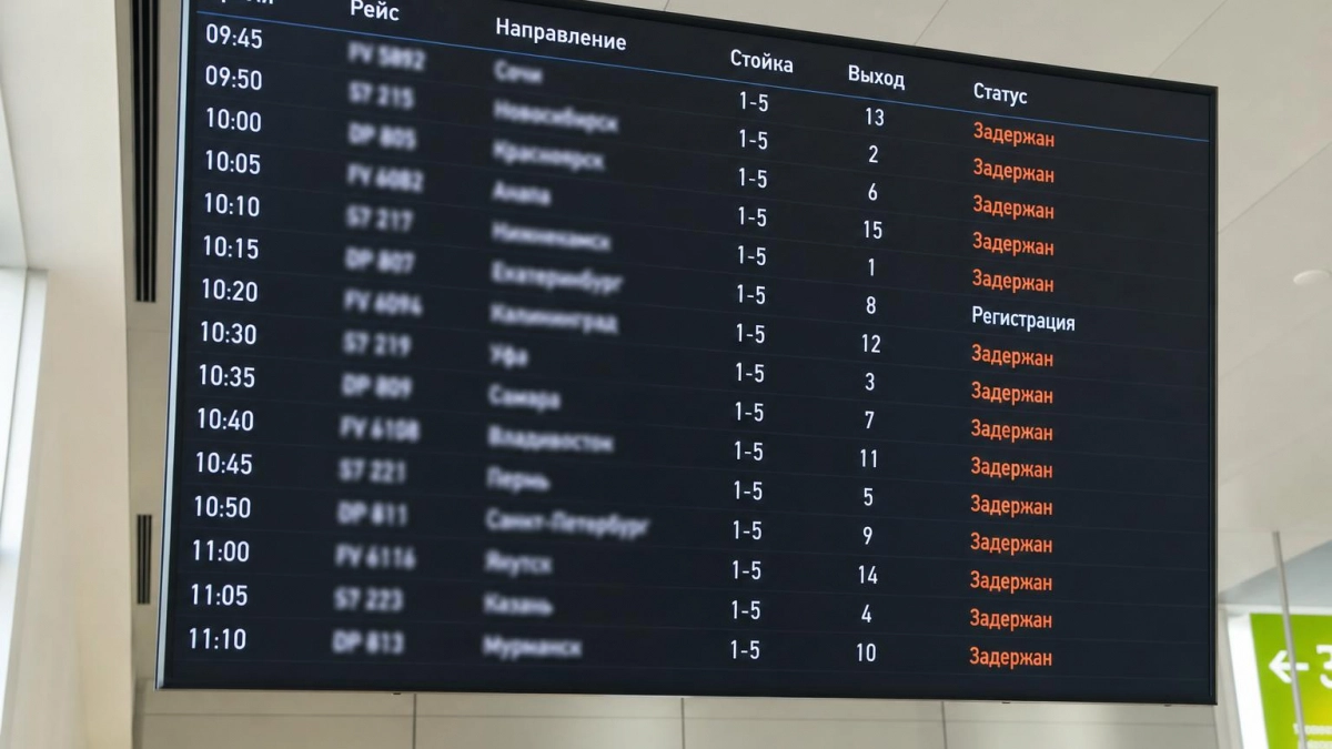 В аэропортах Москвы задерживаются около 250 рейсов на фоне атак БПЛА