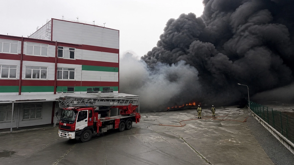 Пожар на складе во Владивостоке локализовали, воздух рядом проверяют из-за дыма