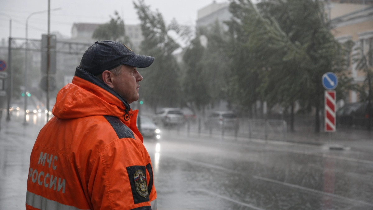 МЧС предупредило москвичей о грозе, дожде и ветре до 15 м/с