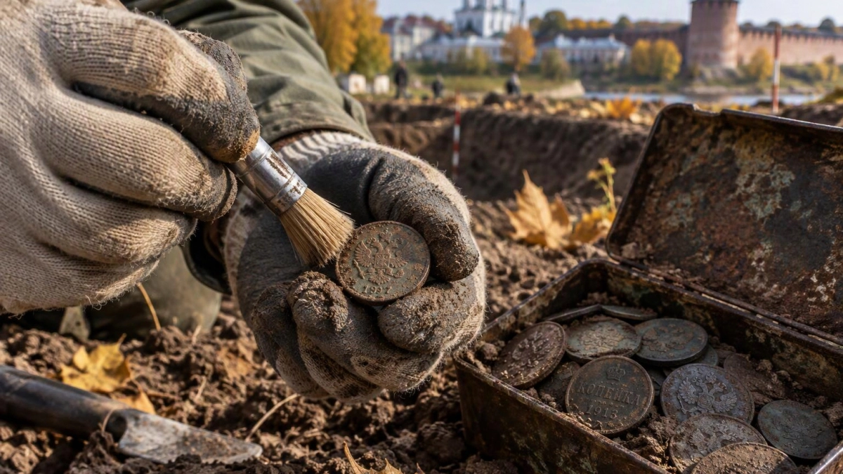 В Красноярске нашли клад монет Николая II в коробке из старой усадьбы