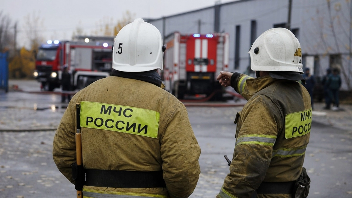 В Омске после атаки беспилотников загорелся логистический центр Ozon