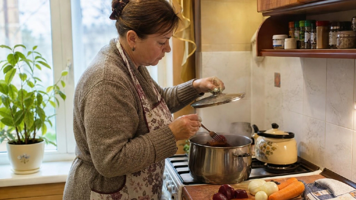 Перестаньте варить свеклу для борща: узнайте единственный способ сохранить насыщенный рубиновый цвет блюда